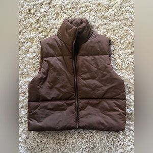 Brown Puffer Vest